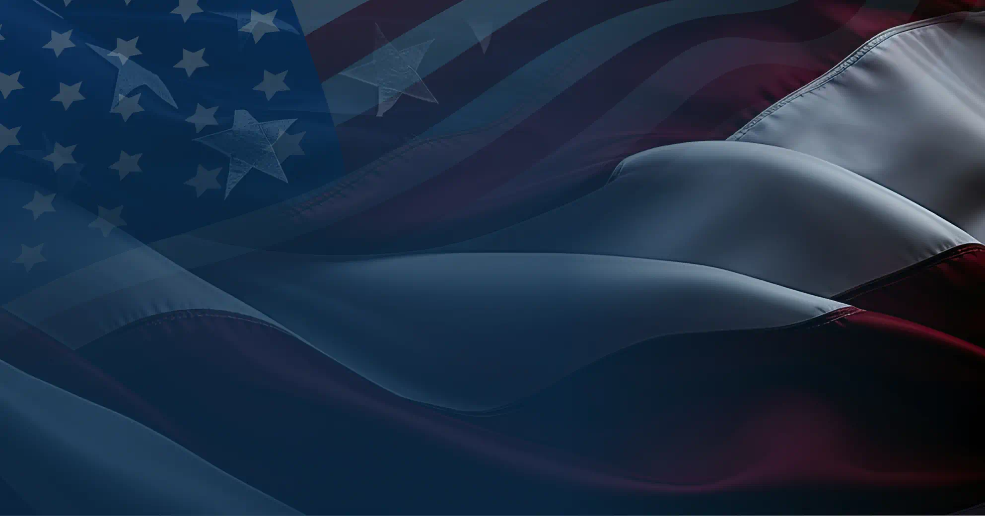 American flag background behind the guarantee section