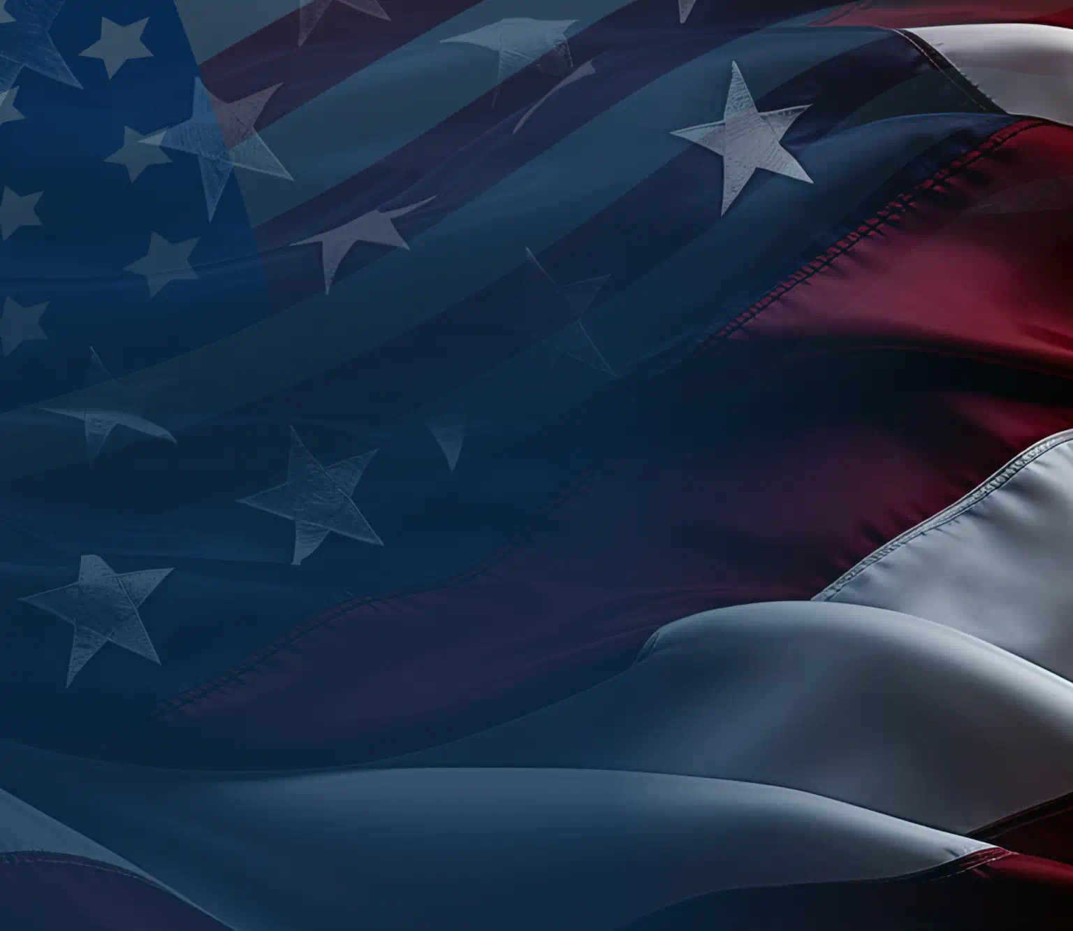 American flag background behind the guarantee section